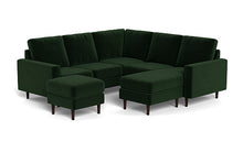 Load image into Gallery viewer, REFURBISHED - Altus - Sectional - Emerald - Square Arms
