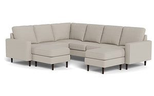 REFURBISHED - Altus - Sectional - Latte - Square Arms