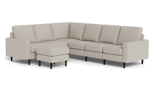 REFURBISHED - Altus - Sectional - Latte - Square Arms