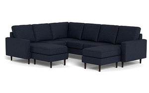REFURBISHED - Altus - Sectional - Deep Sea - Square Arms
