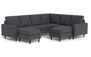 REFURBISHED - Altus - Sectional - Slate - Square Arms