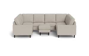 REFURBISHED - Altus - Sectional - Latte - Square Arms