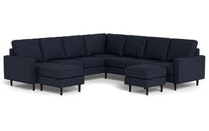 REFURBISHED - Altus - Sectional - Deep Sea - Square Arms