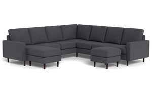 REFURBISHED - Altus - Sectional - Slate - Square Arms