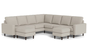 REFURBISHED - Altus - Sectional - Latte - Square Arms