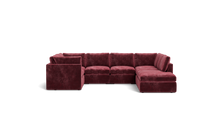 Load image into Gallery viewer, Ciello XL - Sectional - Bordeaux - High Angled

