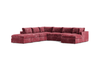 Load image into Gallery viewer, Ciello - Sectional - Bordeaux - Regular Backrest
