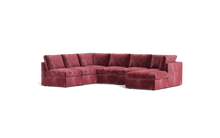 Load image into Gallery viewer, Ciello - Sectional - Bordeaux - High Angled
