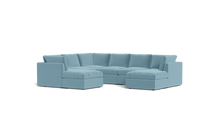 Load image into Gallery viewer, Ciello - Sectional - Aqua - High Angled
