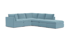 Load image into Gallery viewer, Ciello - Sectional - Aqua - High Angled
