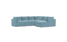 Load image into Gallery viewer, Ciello - Sectional - Aqua - High Angled
