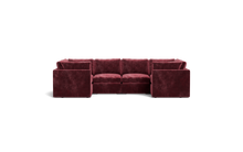 Load image into Gallery viewer, Ciello - Sectional - Bordeaux - High Angled
