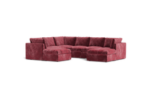 Load image into Gallery viewer, Ciello XL - Sectional - Bordeaux - High Angled
