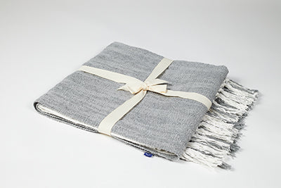 REFURBISHED - Charles Striped Cotton Blend Hand Woven Throw